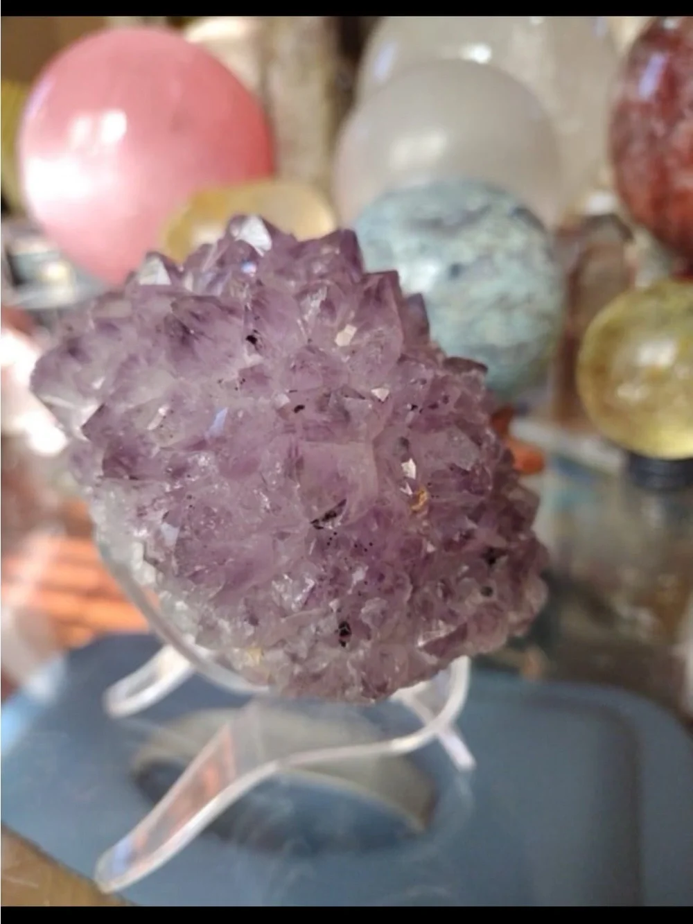 Amethyst Crystal Cluster Display - Lavender Veracruz Mexico